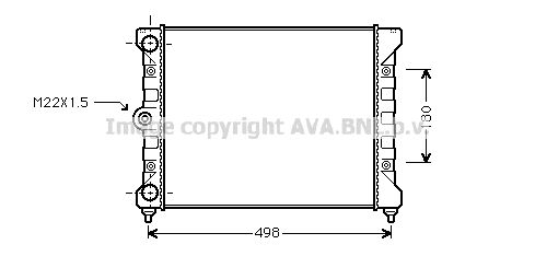 AVA QUALITY COOLING Radiaator,mootorijahutus VW2028